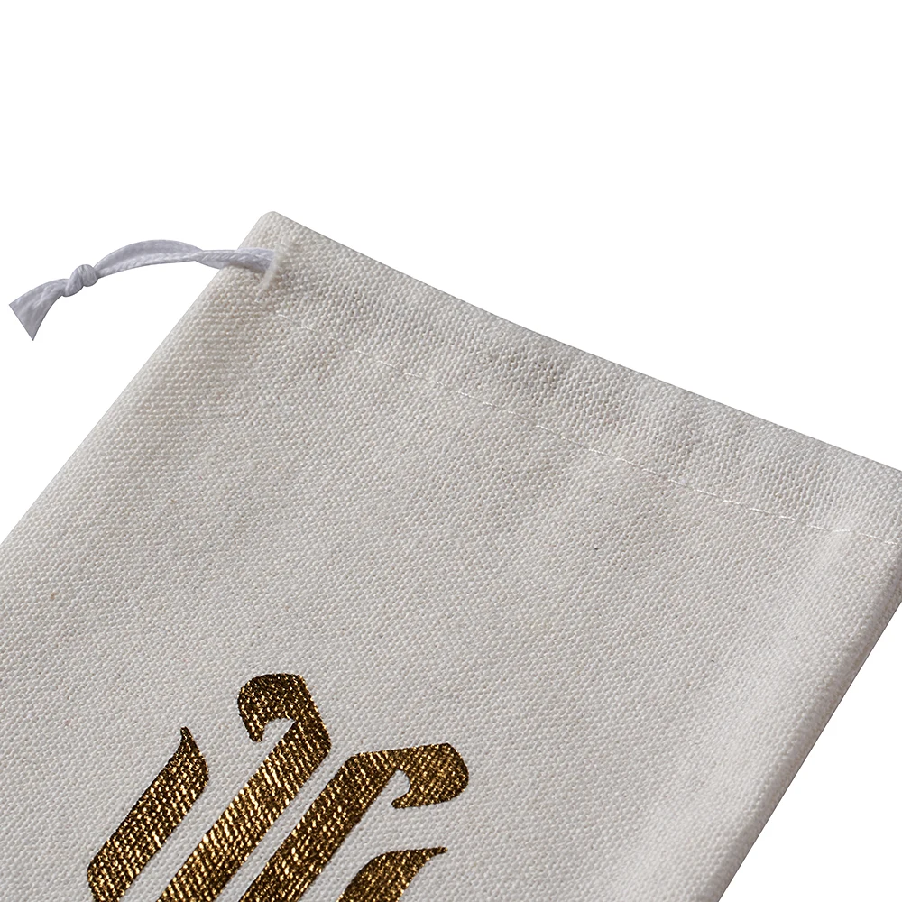 Custom Logo Natural Satin and Organza Jute Jewelry Pouch Small Hemp Linen Burlap Drawstring Sacks with Comb for Gift Use