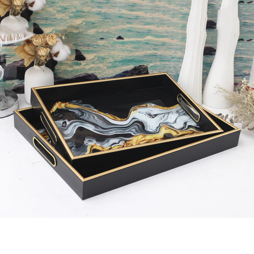 Гостиничный номер чайный поднос наборы для ресторанов сервировочный стеклянный отеля