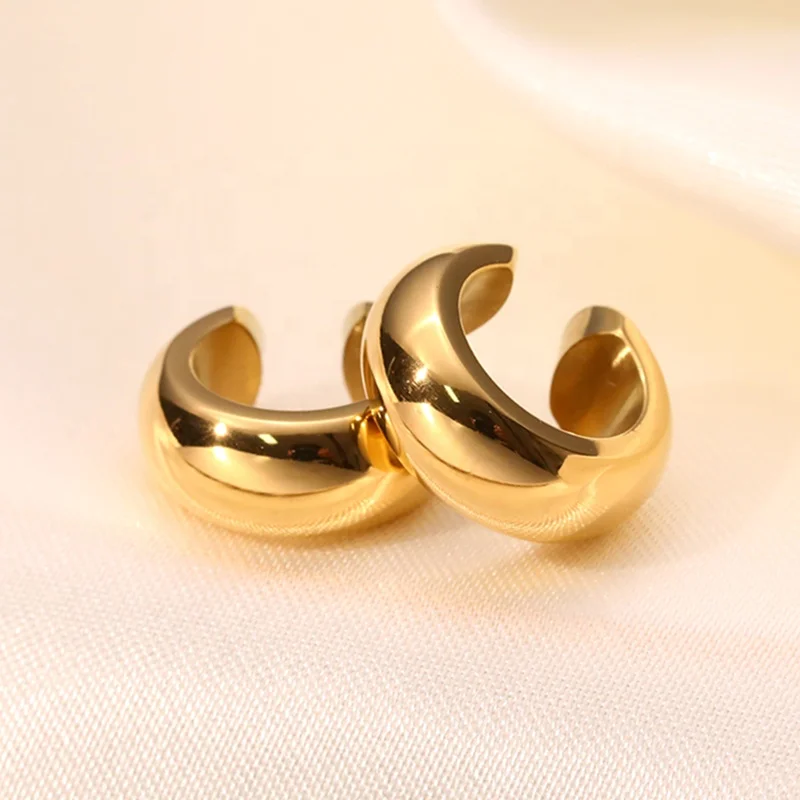 Orecchini non penetranti, polsino auricolare d'oro, orecchino elicoidale, orecchino cartilagineo, argento massiccio, piercing falso, orecchino senza foro - Italia