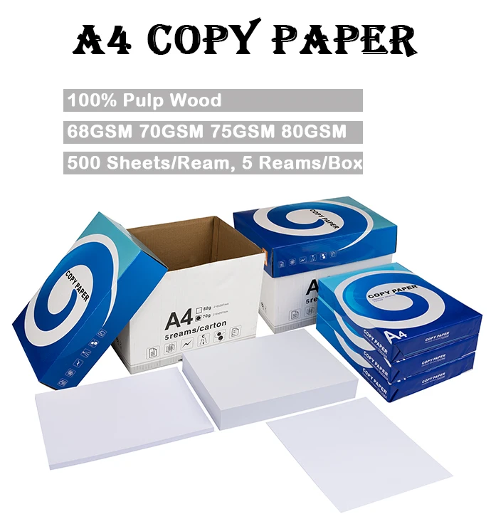 Factory High Quality A4 Paper Copier 500 Sheet/pack 2500 Sheet/box