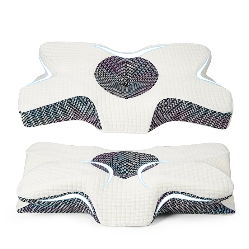 Contour Butterfly Memory Foam Pillow Side Sleeper Orthopedic Sleep