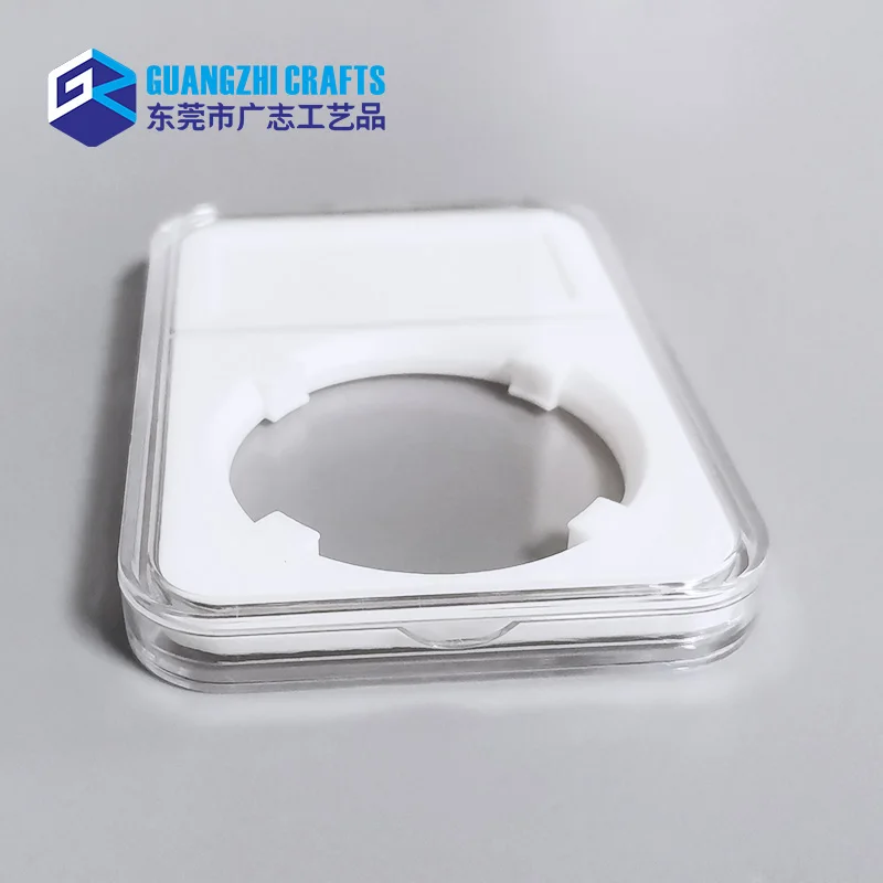 Rectangular Coin Storage Case Clear Plastic Coin Slab With White EVA Insert