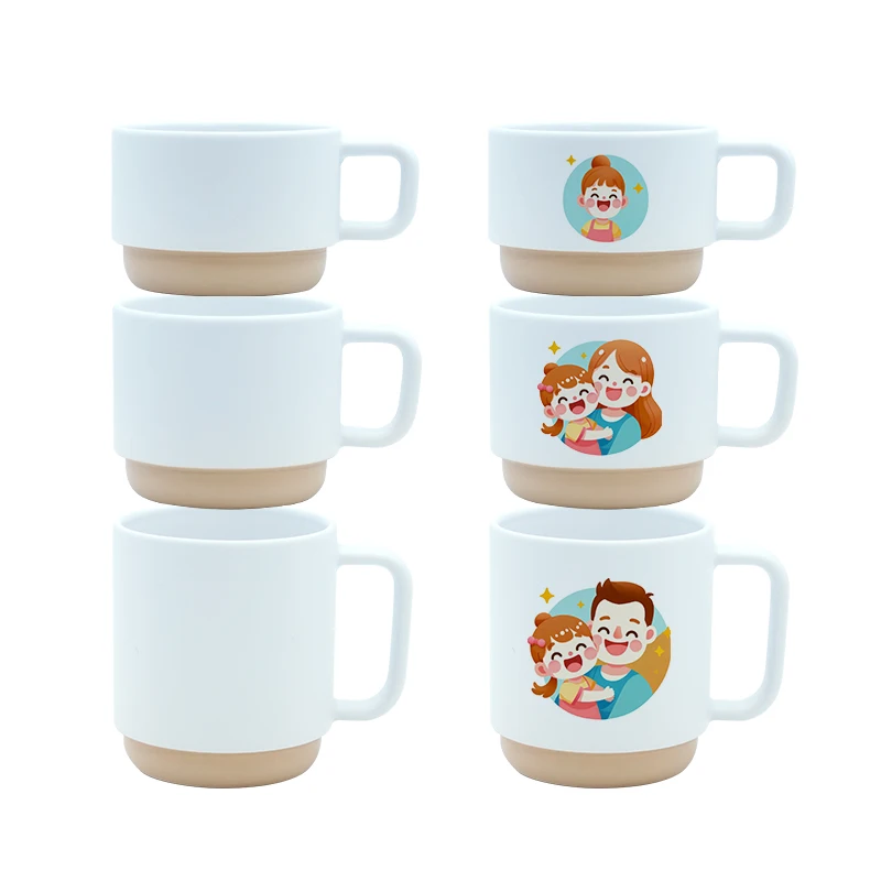 Best Selling Dye Sublimation Cups Stackable Ceramic Coffee Mug Family-Size  Milk Glass Retro Stackable Mug| Alibaba.com