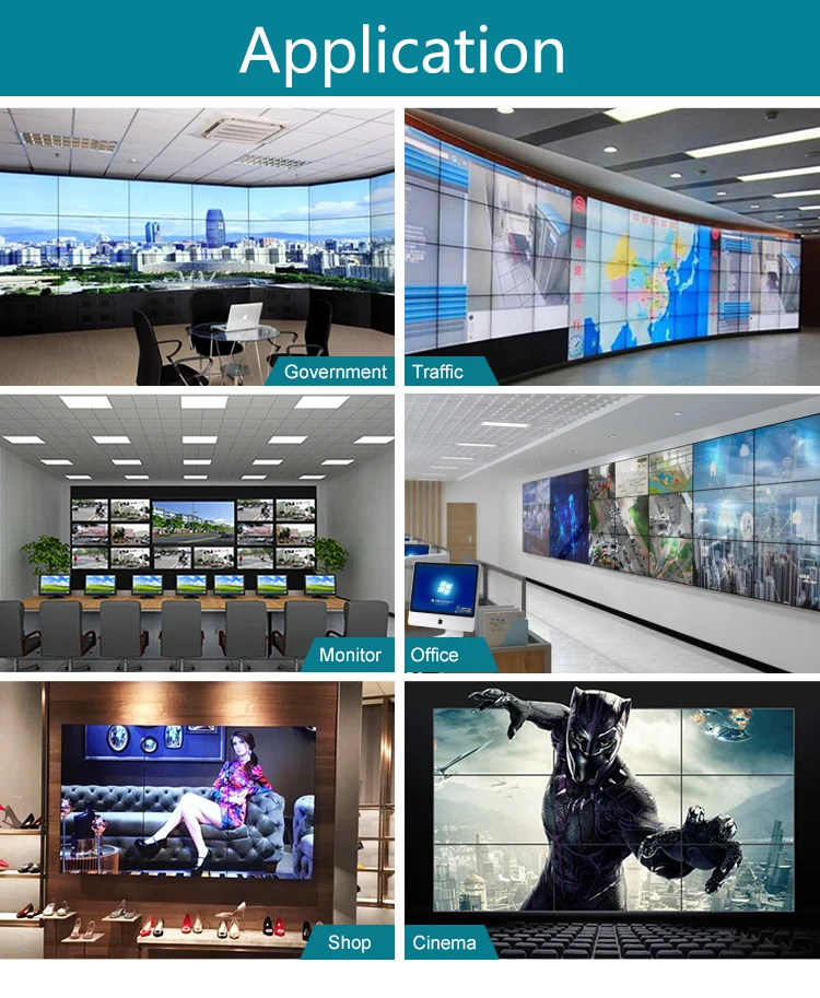Video Wall Solutions Digital Display Splicing Screen 55 Inch Indoor 2x2