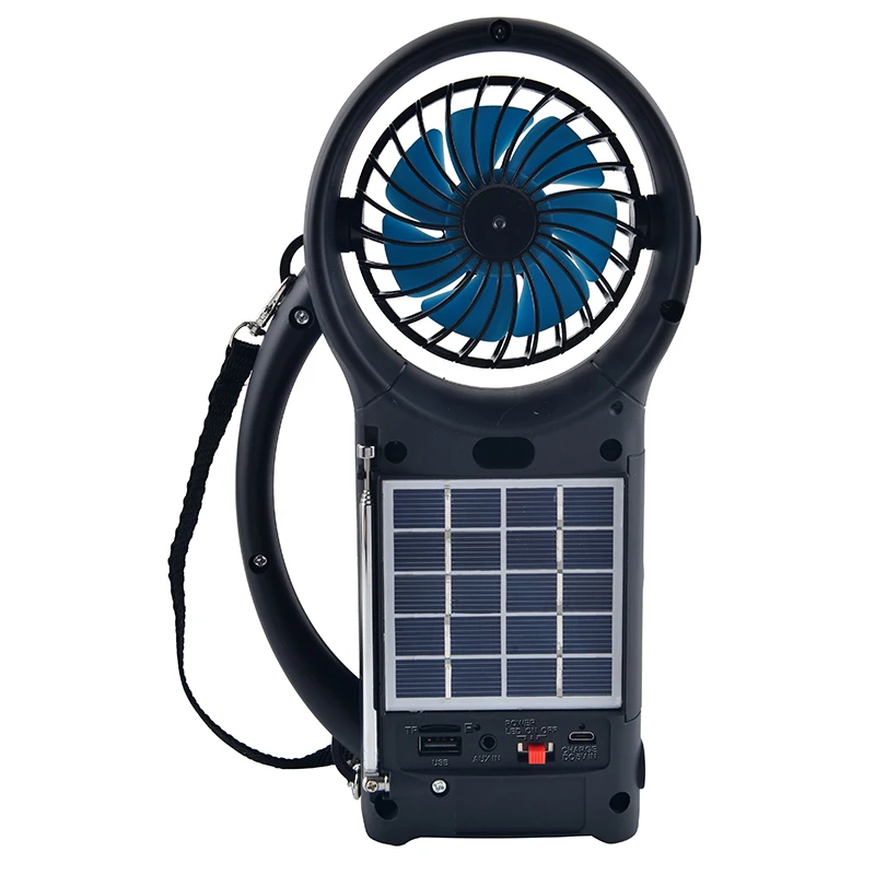 Home Portable Small Electricity Camping Lighting Solar Energy System Kit With Fan Usb Bt Speaker Fm Radio