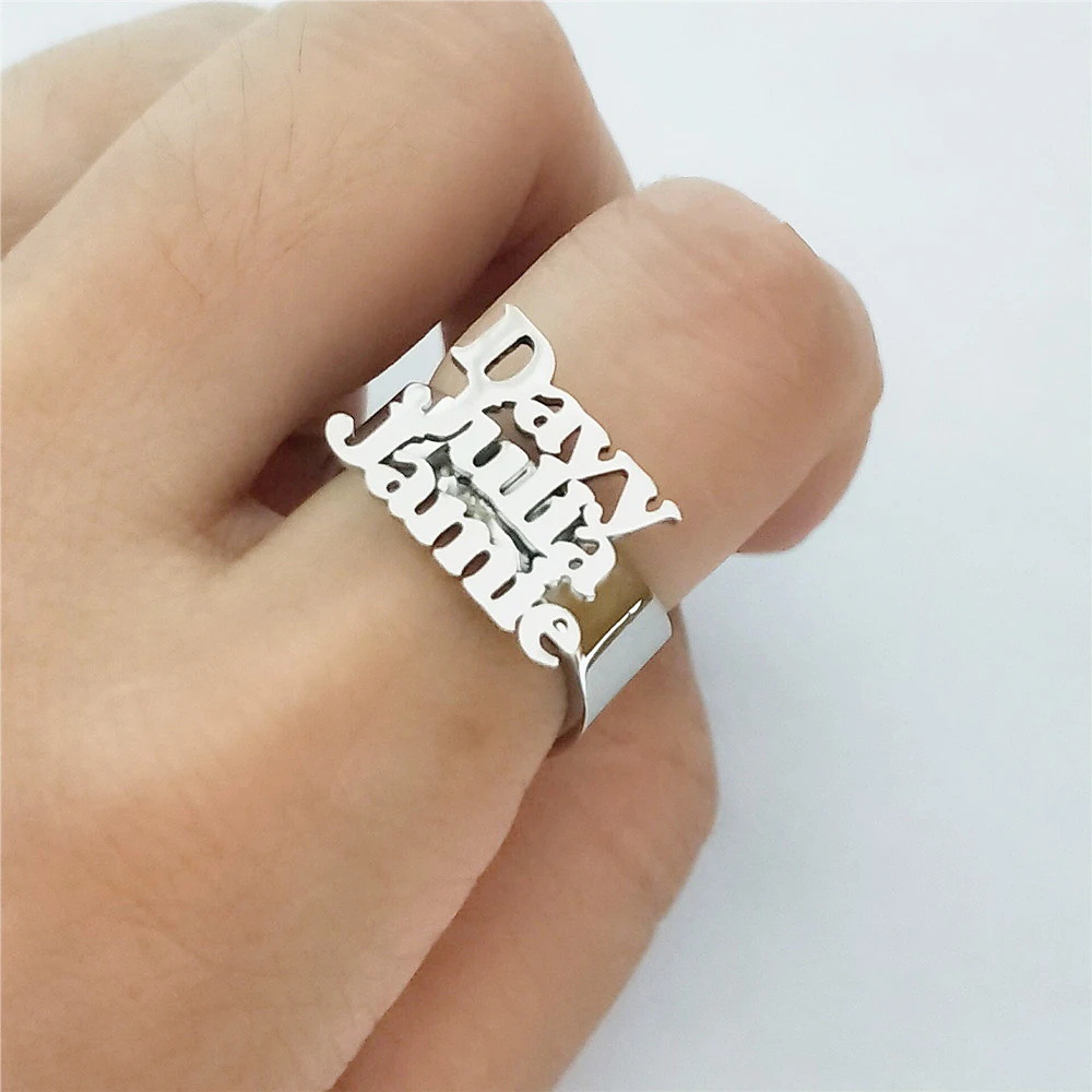 custom name rings for men