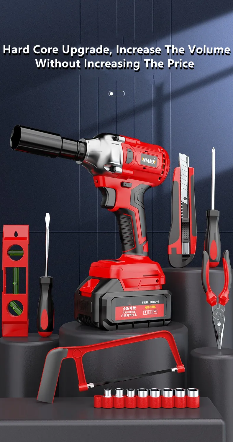 Whamx 28800mah Rechargeable Brushless Cordless Electric Power Impact Wrench Buy Power Wrenches