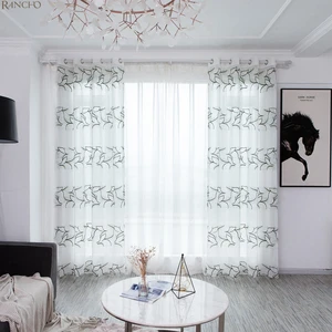 Modern Curtains for Hotels Embroidery Sheer Turkish Curtains Embroidery for the Living Room