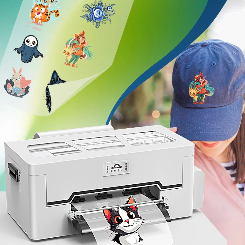 30cm DTF Small Size Direct to Film Digital Textile Printer for T-shirts Fabrics A3 DTF