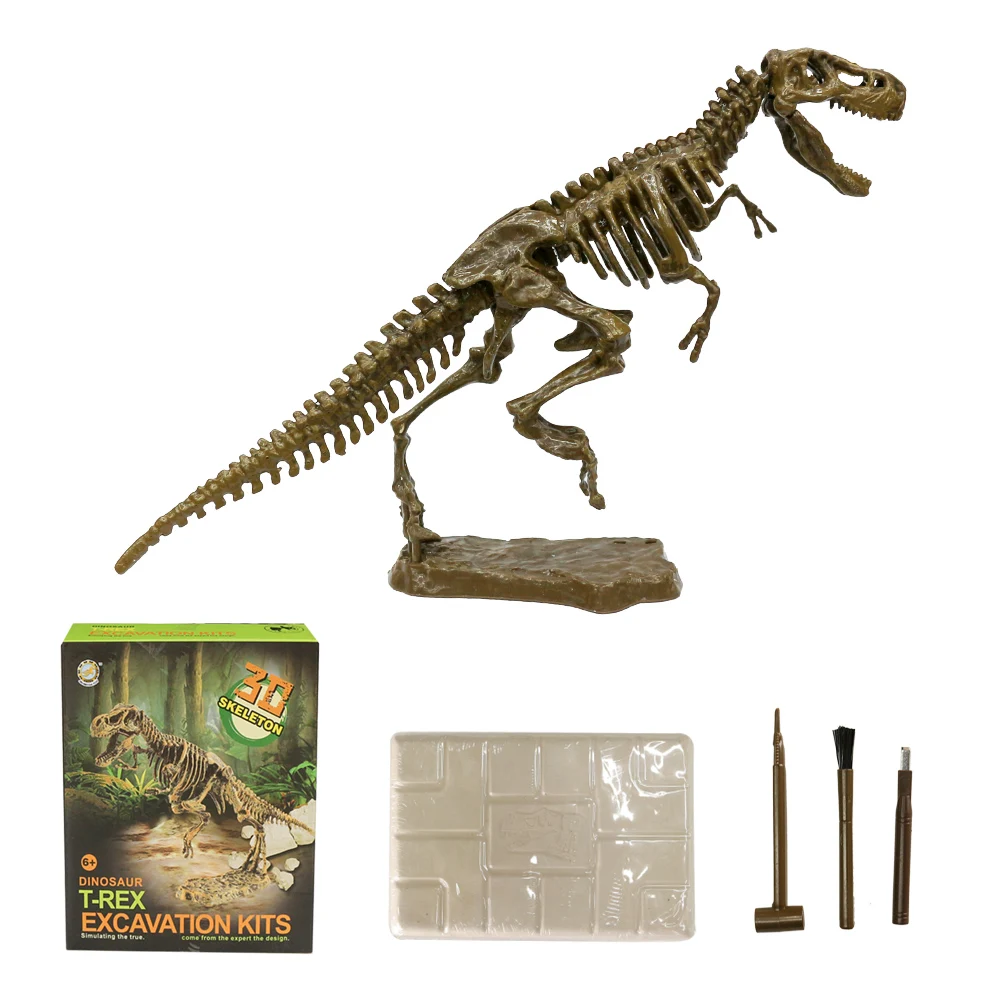 Wholesale Archaeological T Rex Fossil Model Dig It Out Diy Plastic Toy Dinosaur Skeleton Buy 