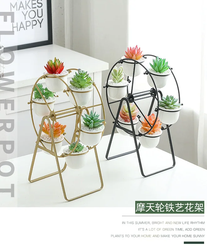 Wholesale Ferris Wheel Plant Stand - Ceramic Garden Planter
