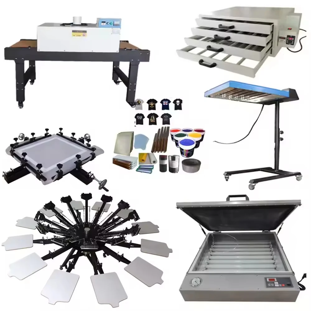 12-Station Manual T-Shirt Cloth Screen Printing Machine High Quality 12 Colors Rotating Garment Screen Printer