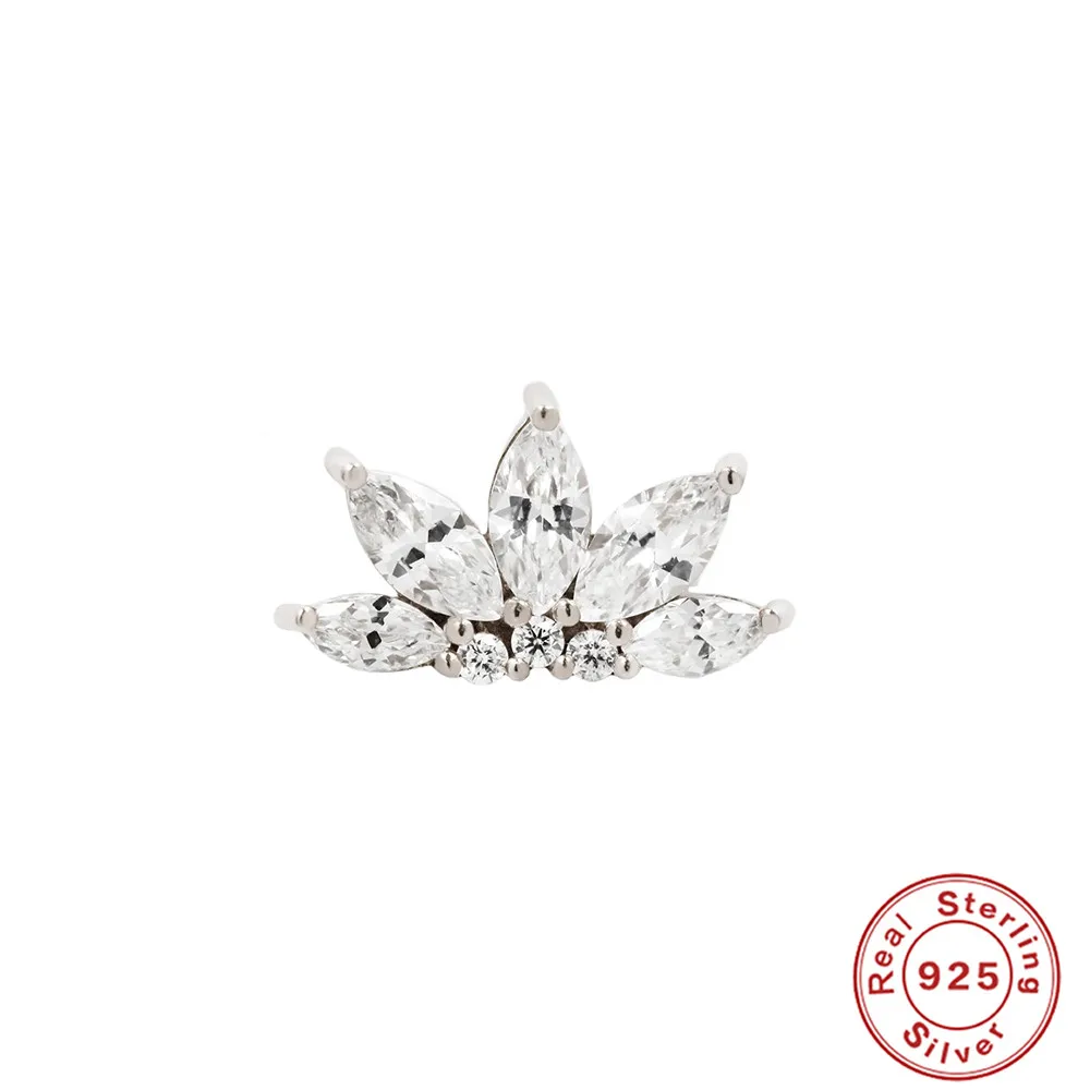 Canner 2022 Fashion Charm Flower Zircon Jewelry S925 Earrings 18k Gold