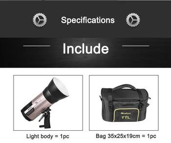 NiceFoto 600ws TTL Wireless Battery Powered Flash Photography Lighting Kit Studio HSS 1/8000s for Nikon and Canon detail image