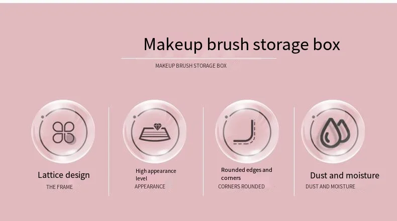 Dustproof makeup brush Eyebrow pencil storage box ins beauty brush tube desktop lipstick organizer box details