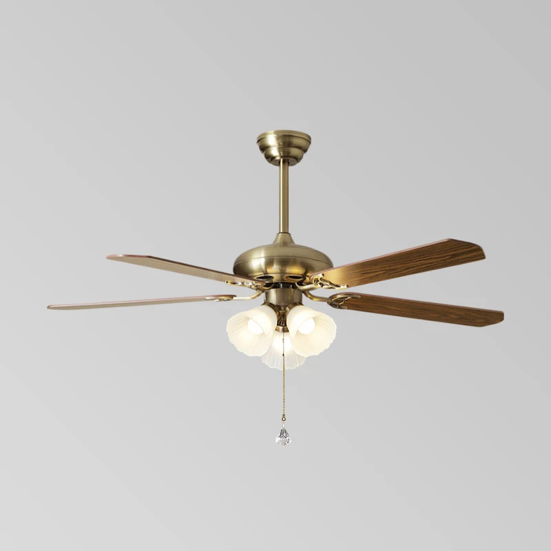 Grosir Lampu Kipas Angin Langit-langit BLDC Ventilador DE Techo LED Dimmable 3 Bilah ABS Modern dengan Lampu dan Kontrol Jarak Jauh