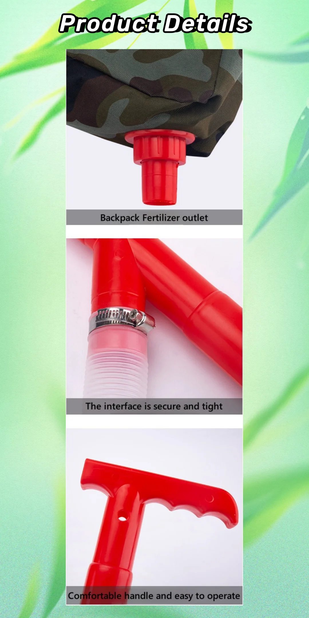 Manual Knapsack Agriculture Fertilizer Applicator Corn With Stainless Steel Tube