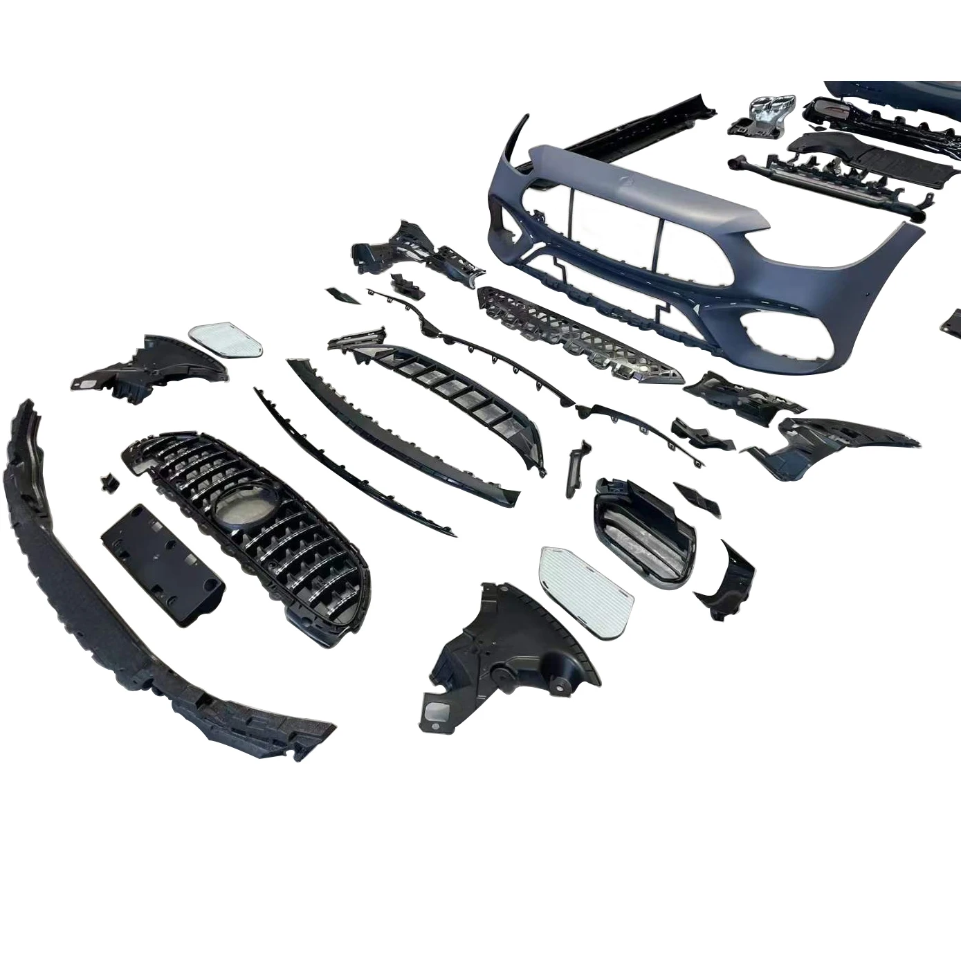 Car Conversion Upgrade Facelift Bodykit C63 Amg Look Front Bumper For