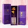 Rosa oro con scatola viola
