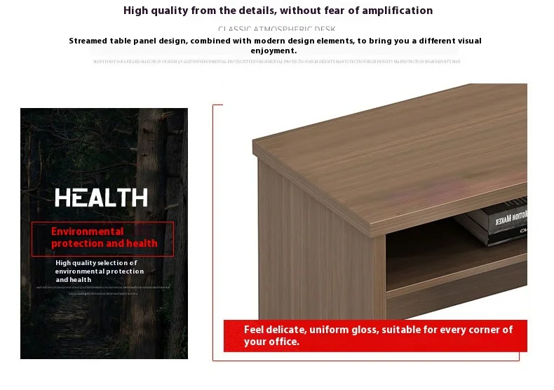 Modern Design Training Table and Chair Set Long Wooden Panel Negotiation Table for Employee Training Office Furniture