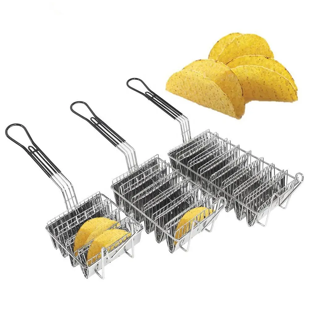 Kitchen Taco Basket Holds 4 Shells Deep Fryer Taco Holder Basket Taco