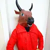 Brown bull head mask