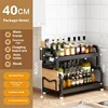 40CM noir 2 couches -4 accessoires