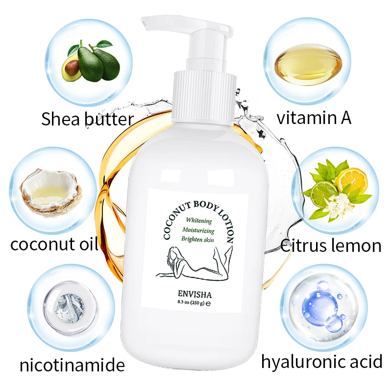 Natural Brightening Body Lotion No Side Effects Coconut Oil