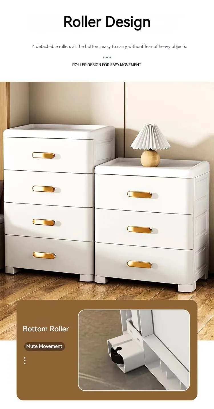 Multifunctional 5-Drawer Modern PP Plastic Storage Cabinet Big Living Room Wardrobe Storage Box supplier