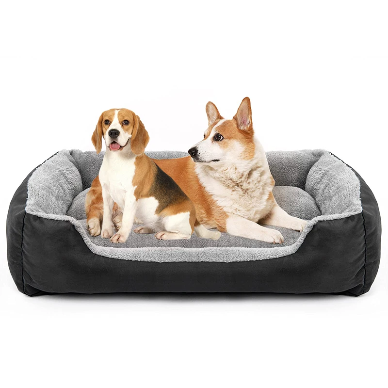 Designer luxury calming removable washable pet bedding portable cozy cat pet dog sofa bed & accessories