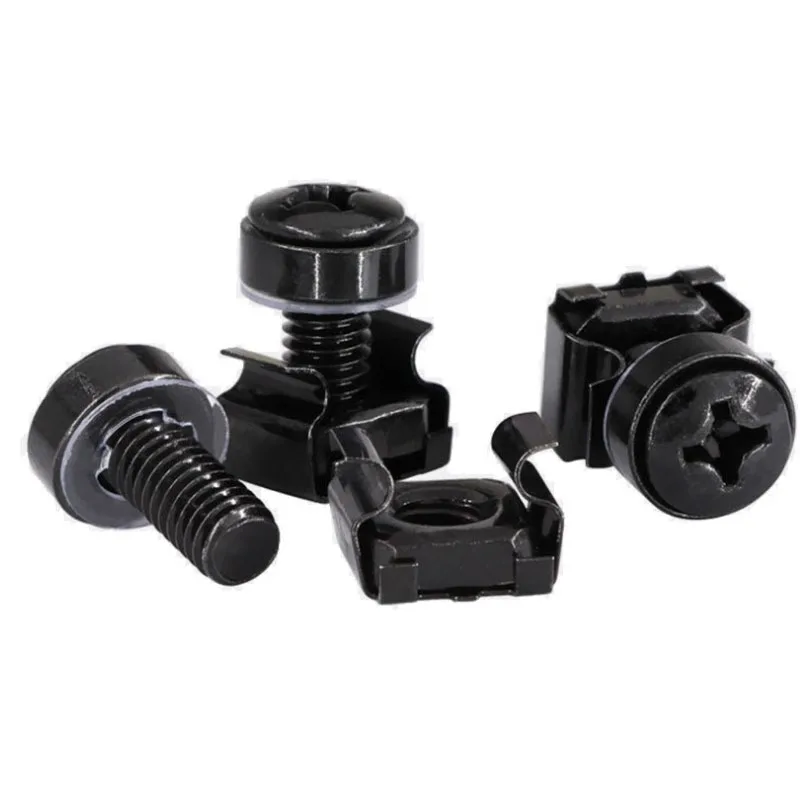 Pvc Washers and Cage Nuts Set Assembled Phillips Pan Head Cabinet Server Rack Crown Screws