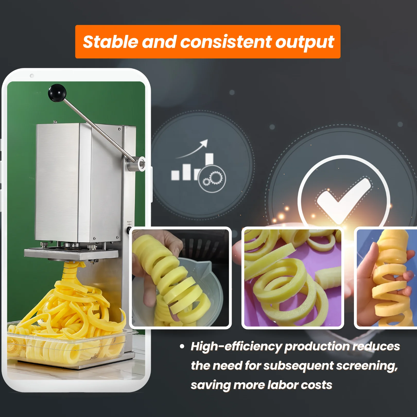 Twist Potato Slicer Curly Fries Cutter Machine Spiral Potato Cutter Twister Fries Machine for Fast Food Chains