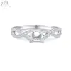 18K Solid White Gold