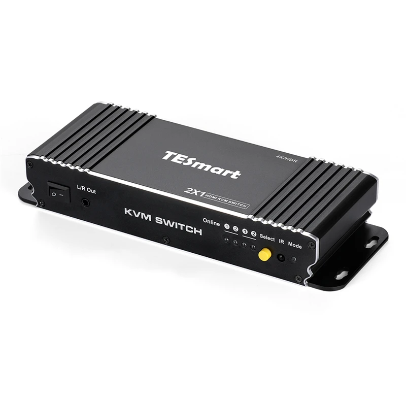 TESmart Switcher KVM Console Cost Effective 4k for Television 4k Smart Tv 2 Port USB with Audio and USB Hub USB HDMI KVM Switch