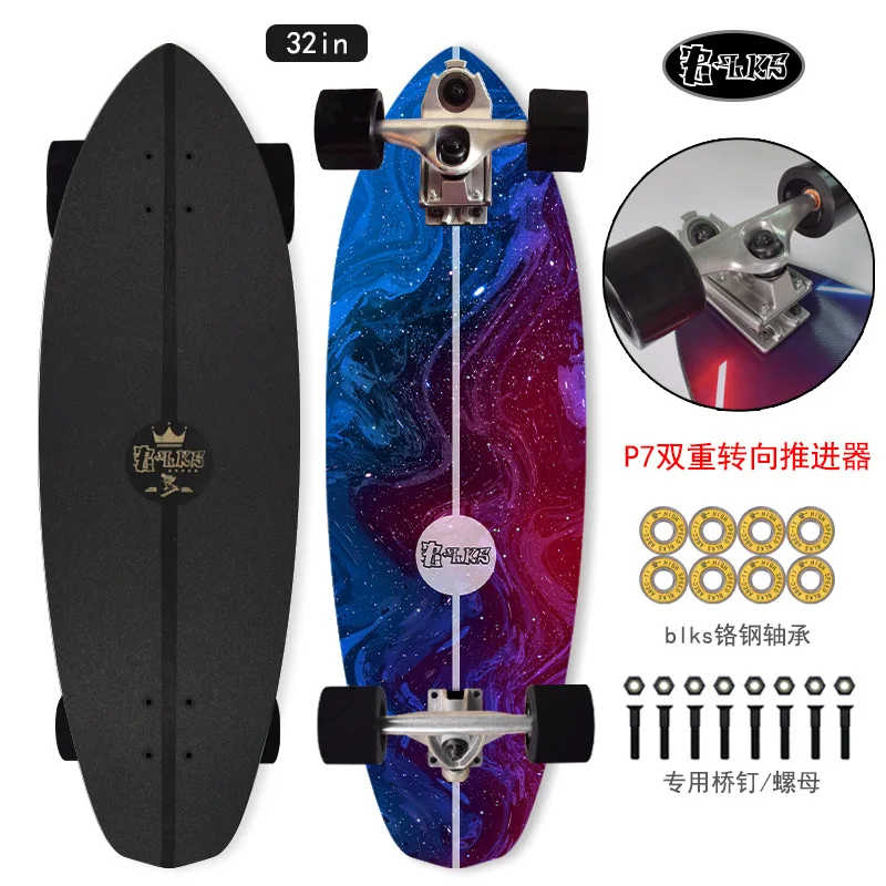 BLKS 32inch surf skate P7 Truck PU Wheels Carving Pumping Cruiser suftskate surf skateboard