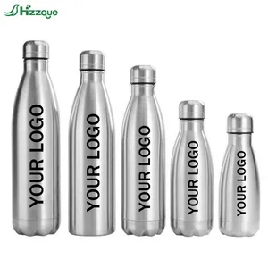 500 ml Double Wall Thermal Vacuum Flask 18/8 Stainless Steel 17oz Cola Shaped Water Bottle for Outdoor Sports Business Gift