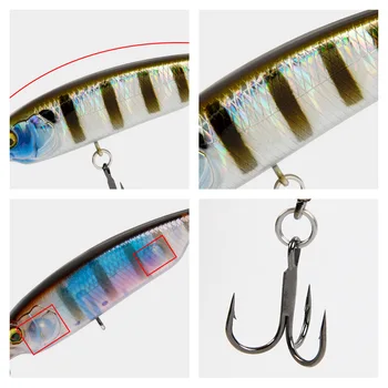 Long Cast Slow Sinking Pencil Lure, Walk the Dog Bionic Fishing Bait, 5.5g / 11g for Topmouth Culter Bass Fishing Tackle – Pencil – view 4