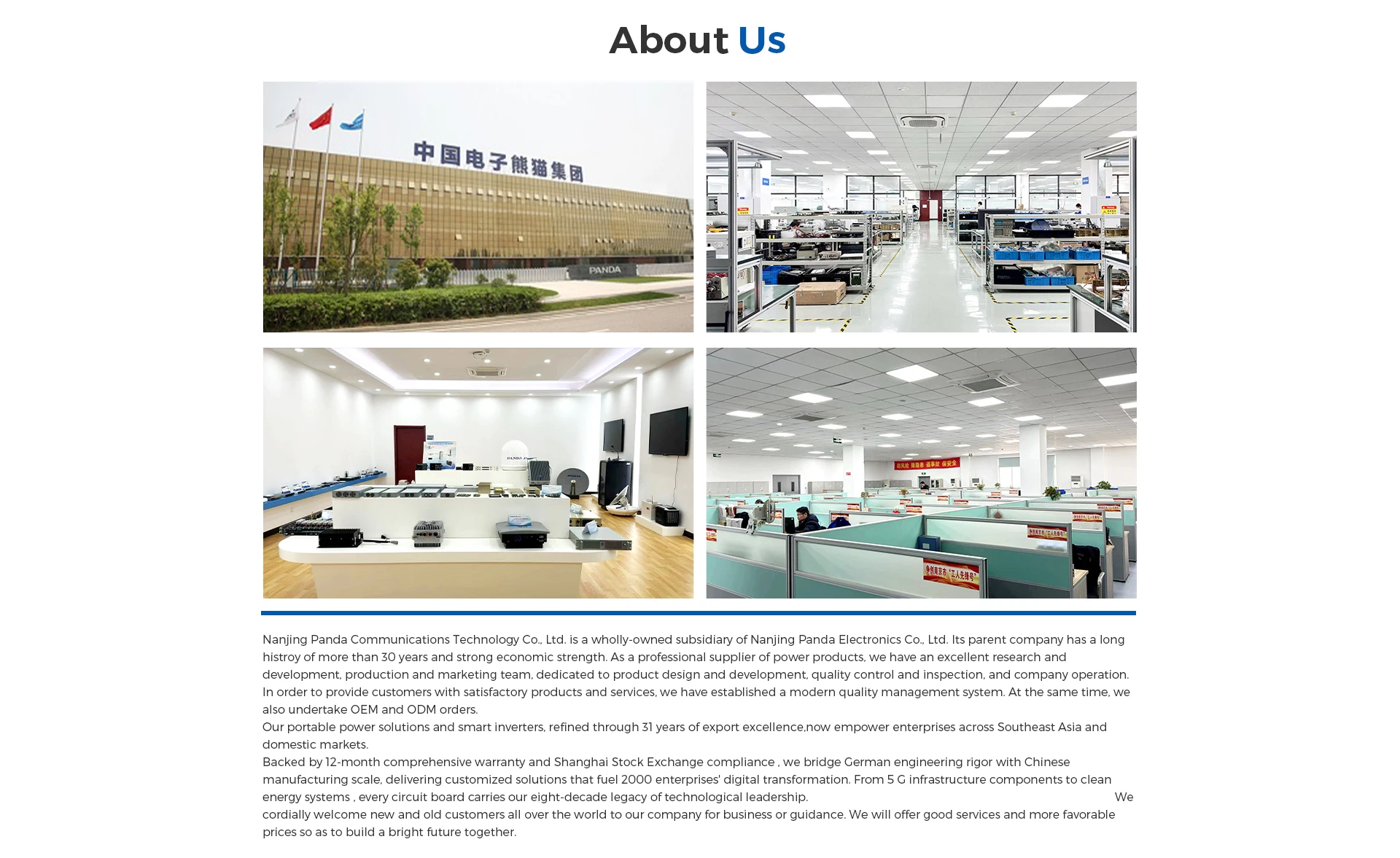 Company Overview - Nanjing Panda Communication Technology Co., Ltd.