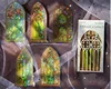 Emerald stained glass window