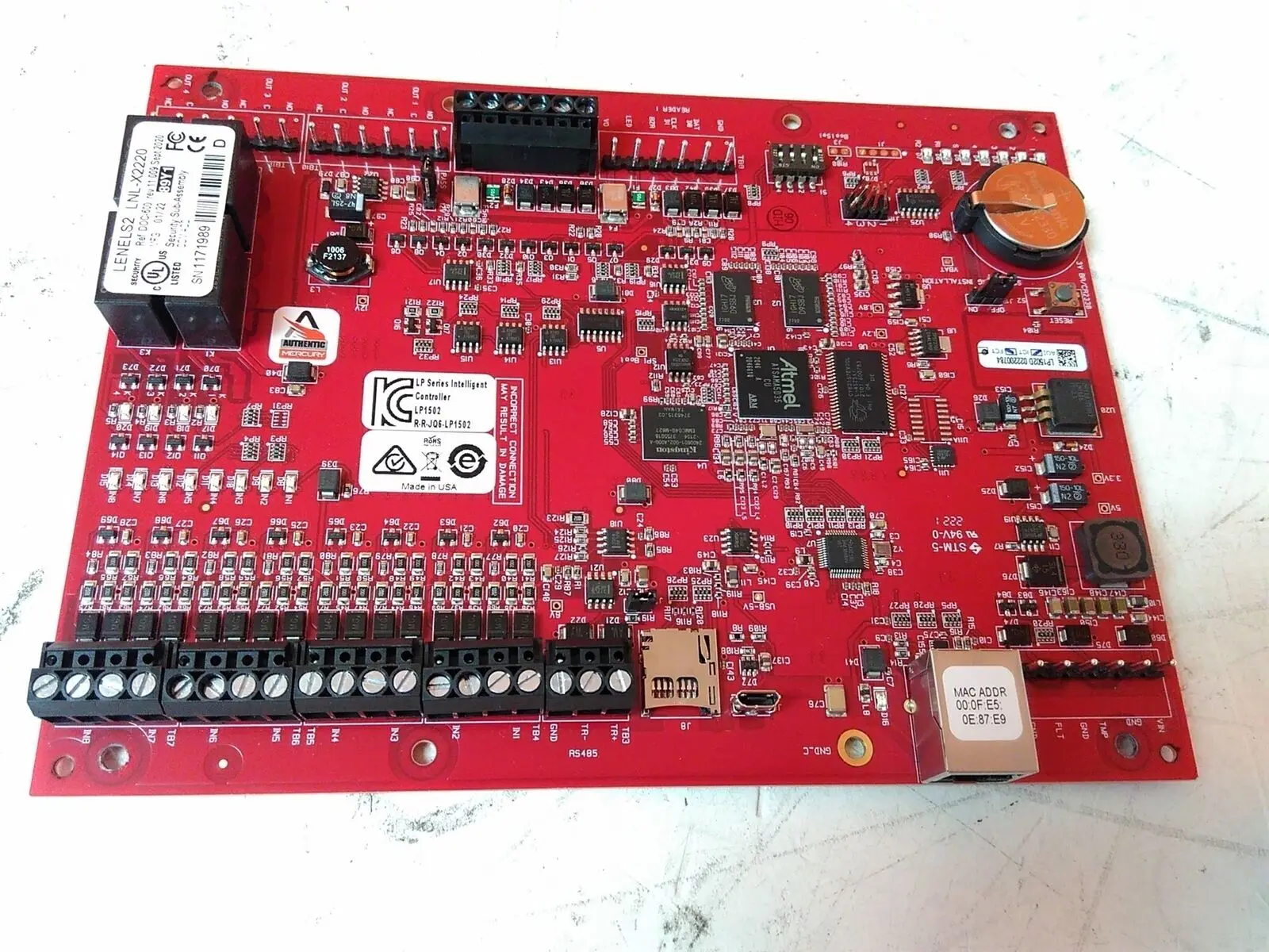 Scheda Controller Doppio Lettore Lenel LNL-2220 – Mercury, 12/24VDC, Usata Ma Funzionante