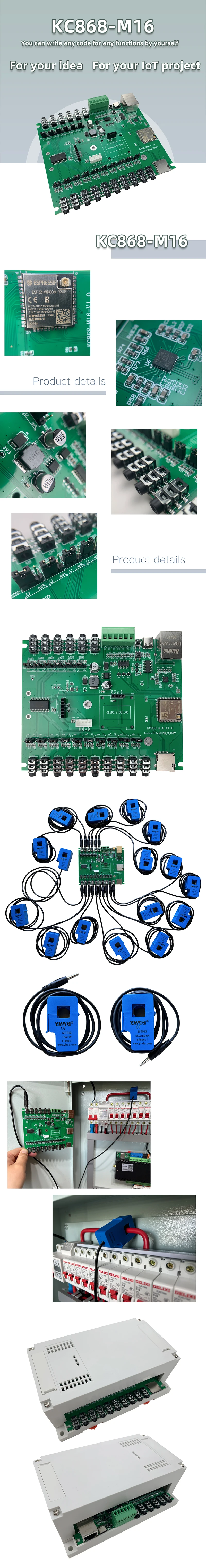 Kincony Kc868m16 Esp32 16 Channel Ct Clamp Energy Monitor No App