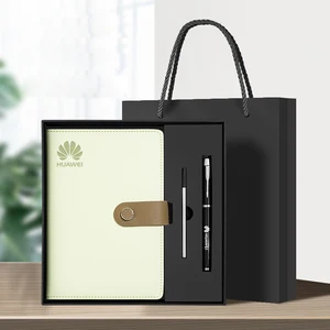 Notebooks Diary Suppliers A5 Custom Logo Journal with Pocket Lined Note Book A5 Leather Business Notebook Gift Set