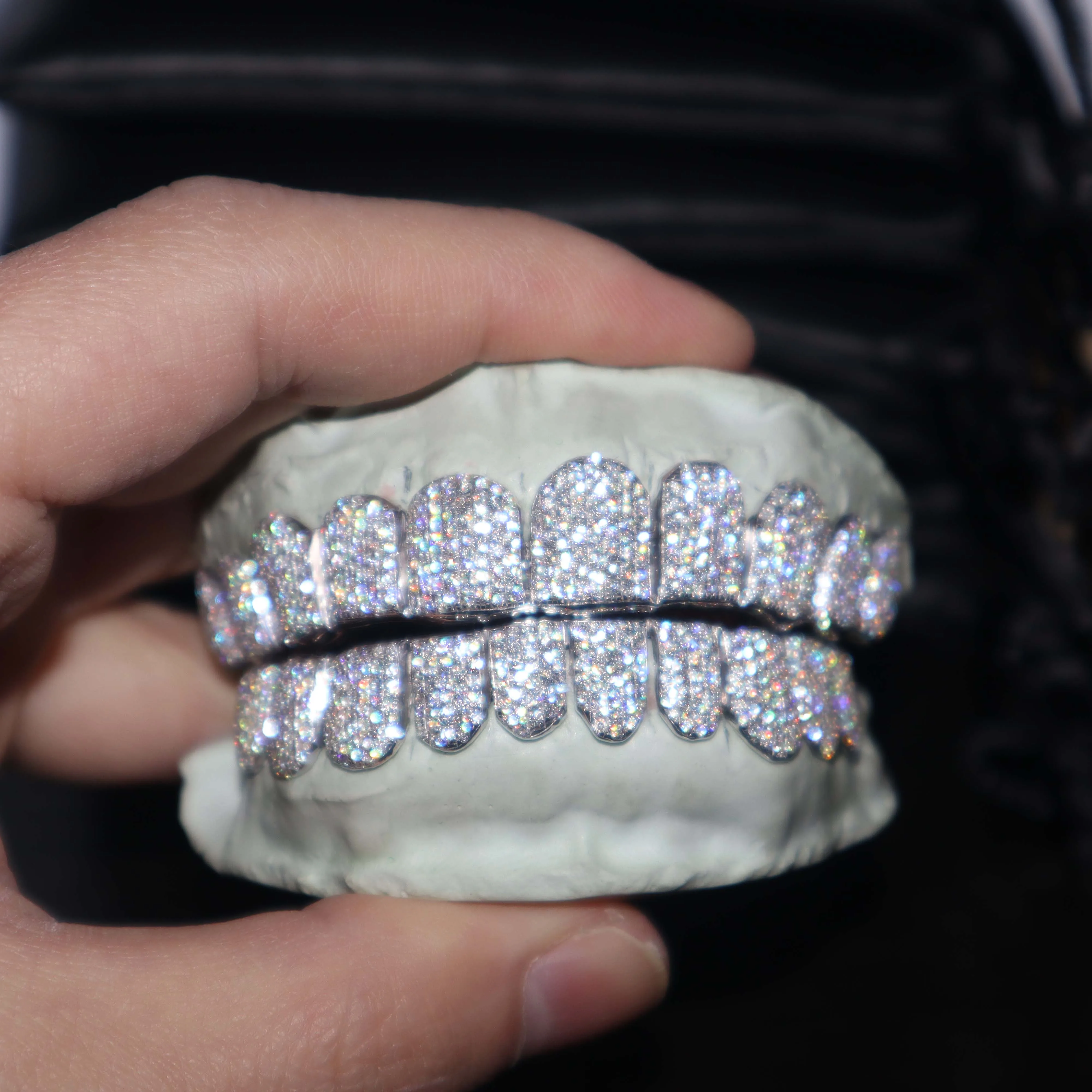 Vvs Moissanite Iced Out Silver Grillz Custom Gold Teeth