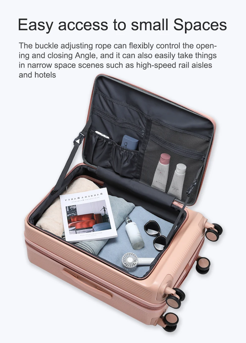 Travelling Trolley Case USB Charging Port Luggage Suitcase Sets Travel ...