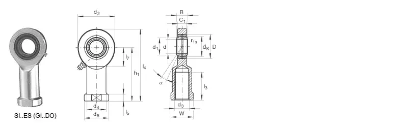 Stainless steel SI8 SA8 10T/K ball joint rod end bearings