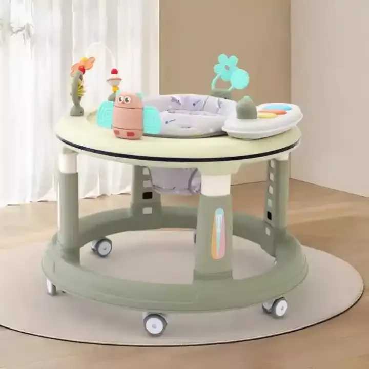 Baby Walking Learning 360 Degree Rotating Plastic Baby Walker High Quality Mew Design Plastic Round Toddler Walker With Music Se