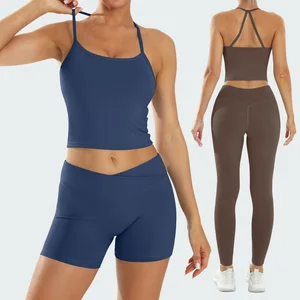 Custom Logo GYM Sport Wear Fitness Workout Women Tank Top Vest Sport Bra Fro Women Yoga Pants Set Yoga Legging Girls