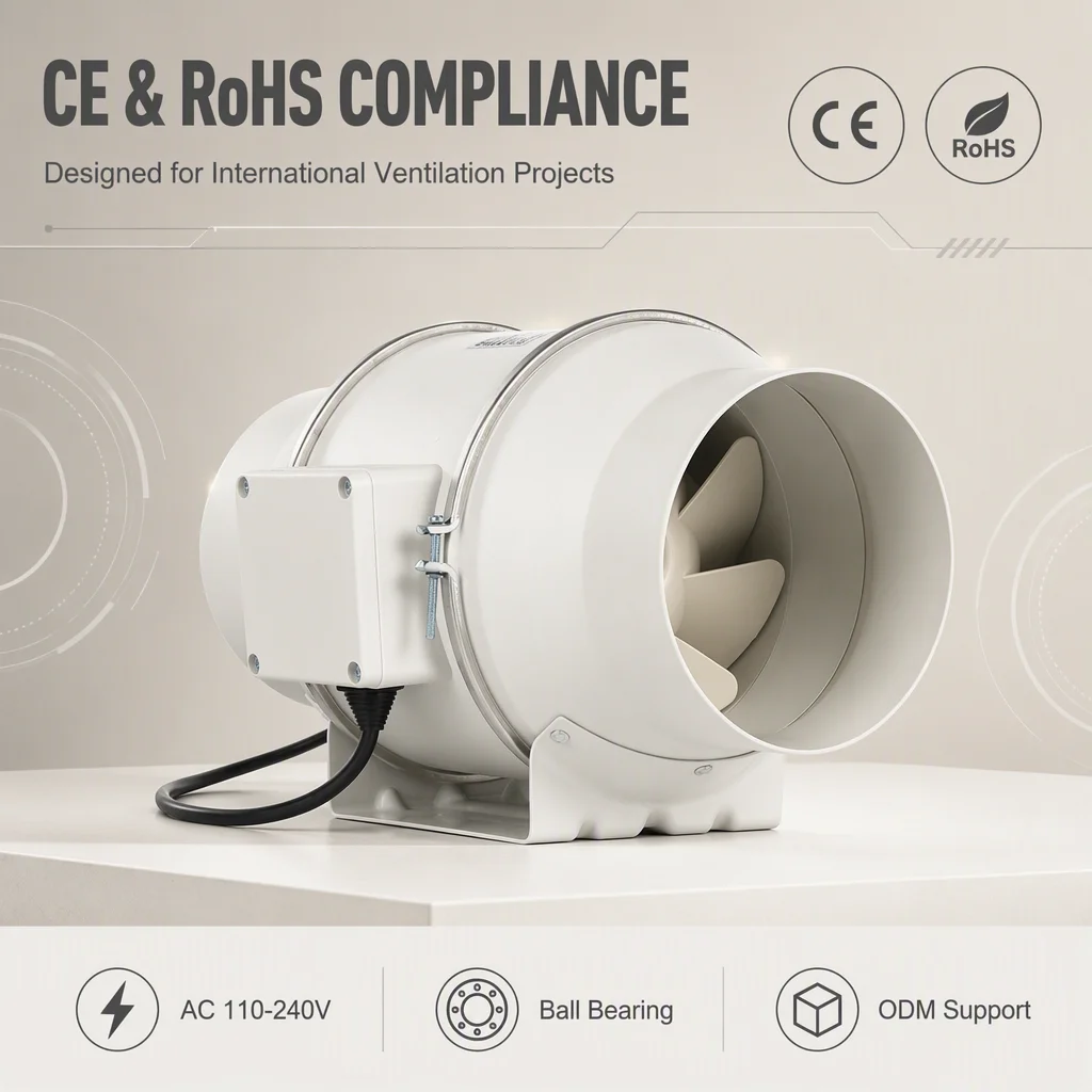 Inline Duct Air Extractor, 110-240V, Electric - detail 8