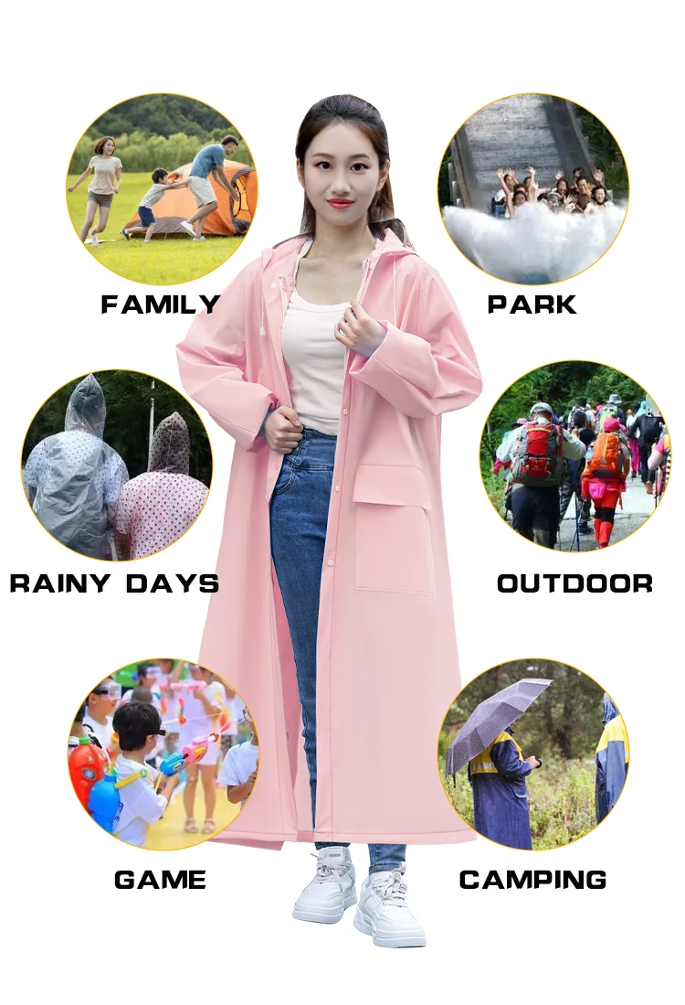 Long Raincoat Adult Waterproof Motorcycle Rain coat Quick Dry Outdoor  for camping supplier