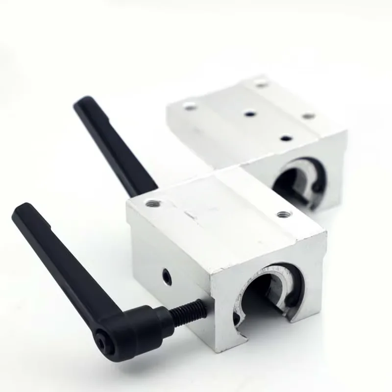 SBR Lockable Adjustable Cylindrical Bearing Slider Locking Positioning Guide Rail Woodworking Limit Fixed Open Aluminum Bracket